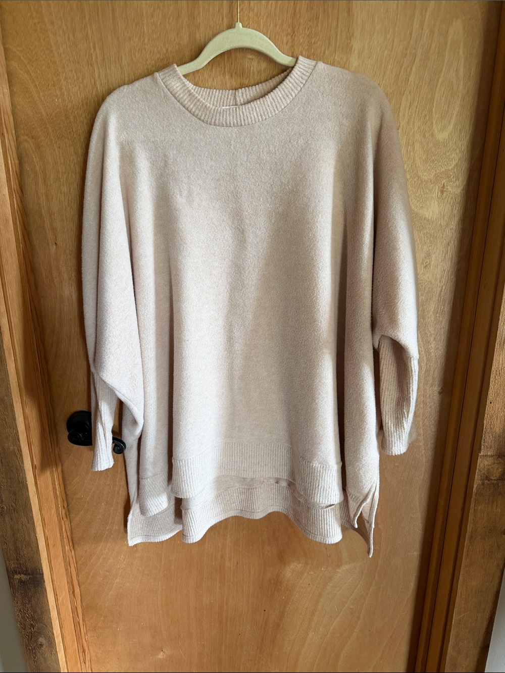 Cherish Neutral Cream Scoop Neck Sweater